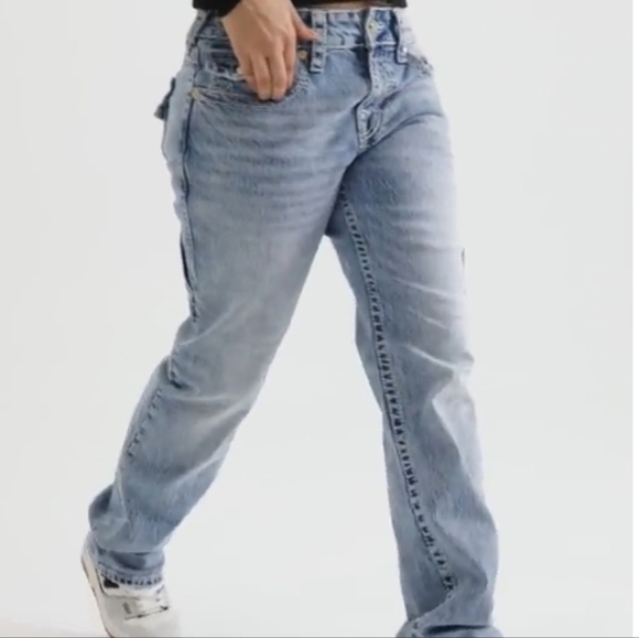 True Religion Women's Ricki Relaxed Big T Relaxed Carpenter Jeans, Size W28 - Picture 6 of 16